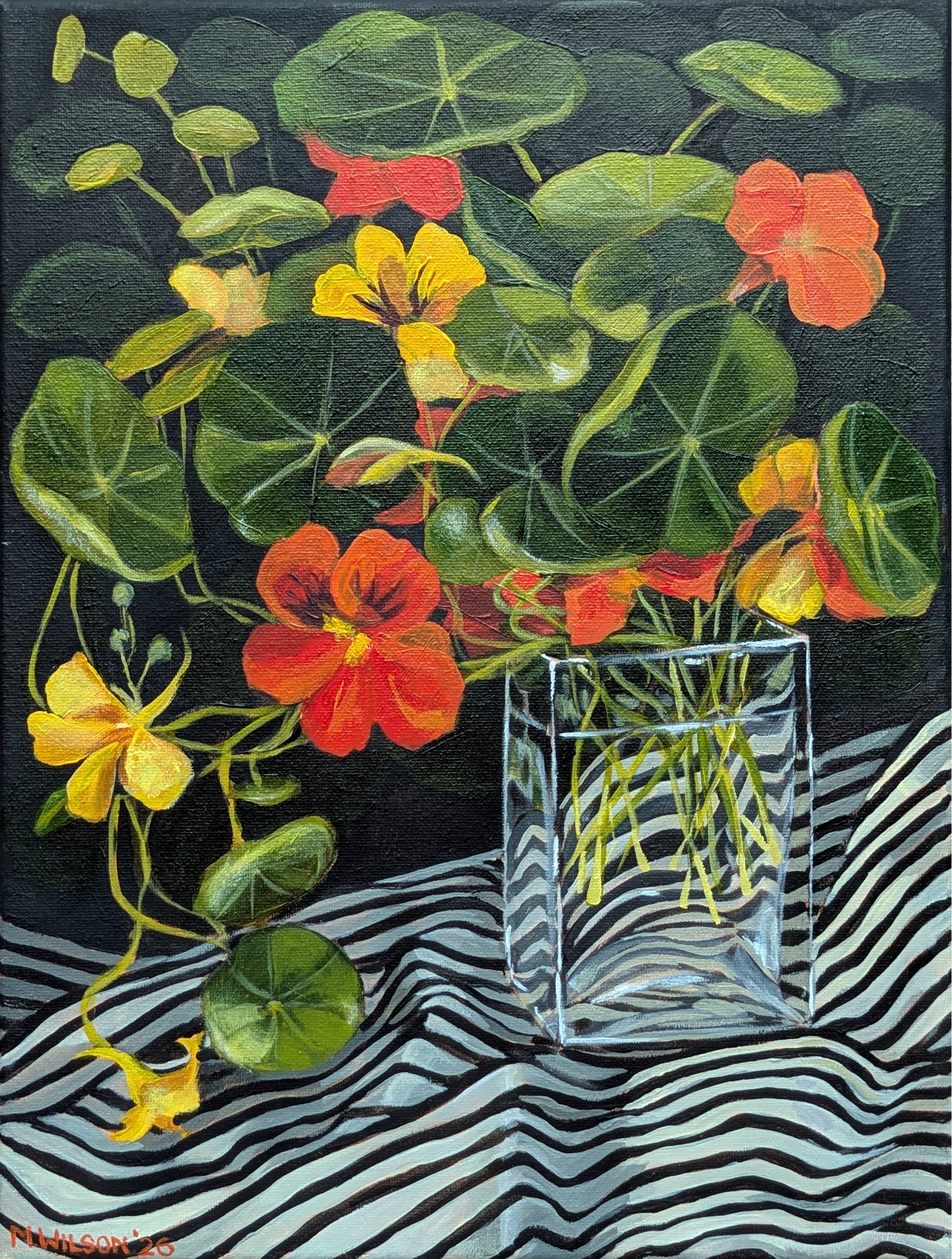 Pony Club's Nasturtiums, Oil on Canvas